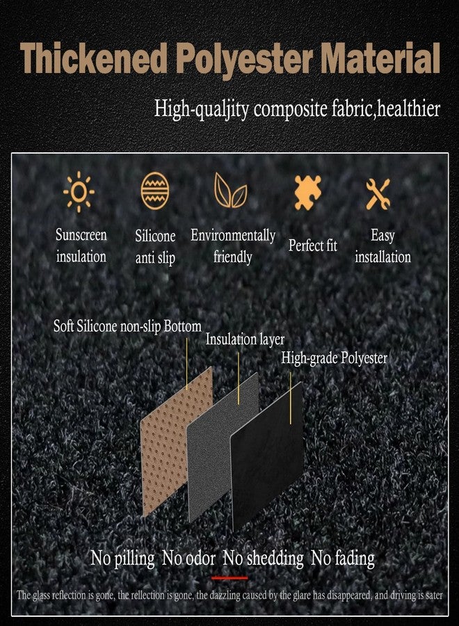KEYOOG Dashboard Cover Dash Mat Fit for 2006-2001 Le-xus LS430 (for Left Hand Drive),Car Dash Board Mat Anti-Glare Carpet,Non-Slip Pad Sunshield Protector (Black) - Image 4